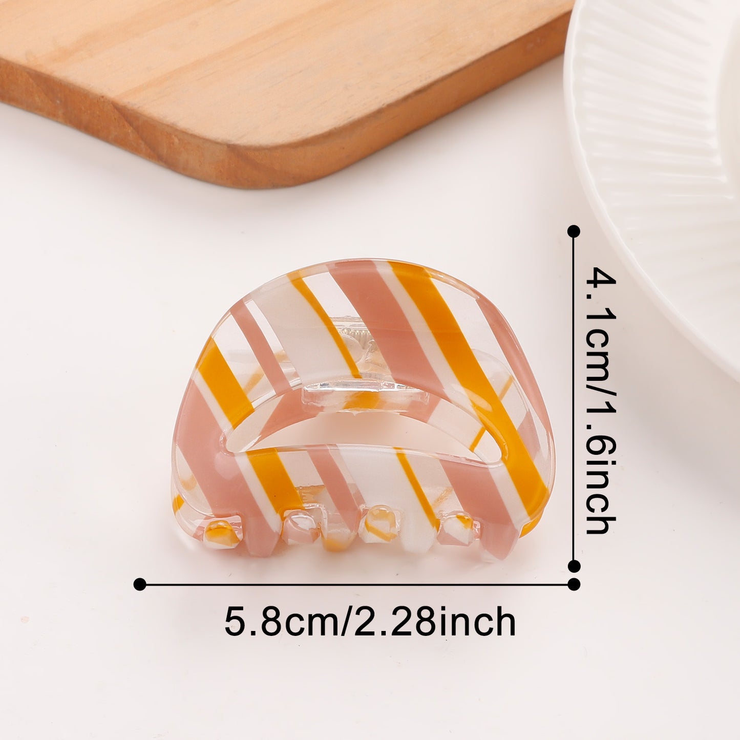 Retro-Haarspange mit Farbverlauf und Haifischmotiv