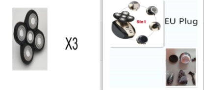 5-in-1 Multifunktions-Elektrorasierer mit 5 Klingen für Herren, wiederaufladbar, für Kopfrasur, Bart- und Nasenhaartrimmer