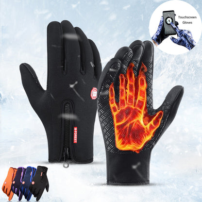 Winterhandschuhe mit Touchscreen-Funktion, wasserdichte Sporthandschuhe für Motorradfahren und Sliden mit Fleece