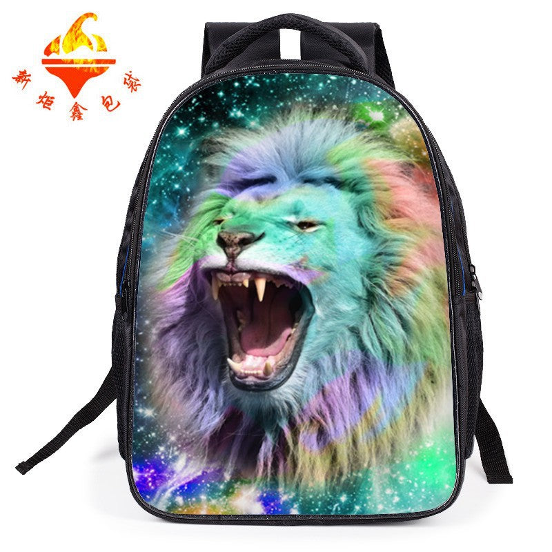 Children's cartoon schoolbag 1-3-6 grade burden on the load of tigers