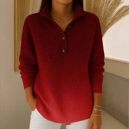 Schlichtes, locker geschnittenes Retro-Langarmshirt für Damen