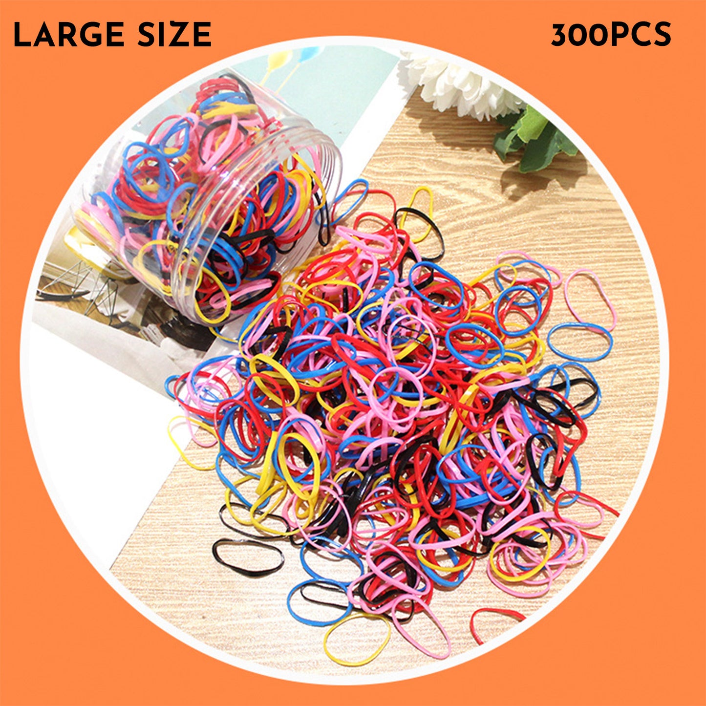 Haargummis für Babys und Kleinkinder, dünne, kleine Haargummis aus TPU, 300–600 Stück pro Packung