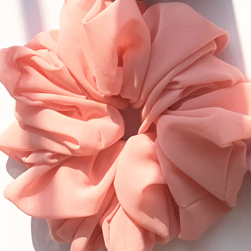 Großer Kopfstrauß aus Chiffon, Dickdarmring, Haarring