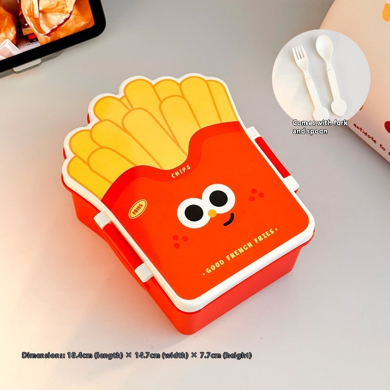 Student Hamburger Lunch Box Salad Fruit With Separate Fresh-keeping Food Box