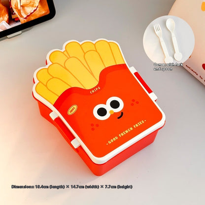 Student Hamburger Lunch Box Salad Fruit With Separate Fresh-keeping Food Box