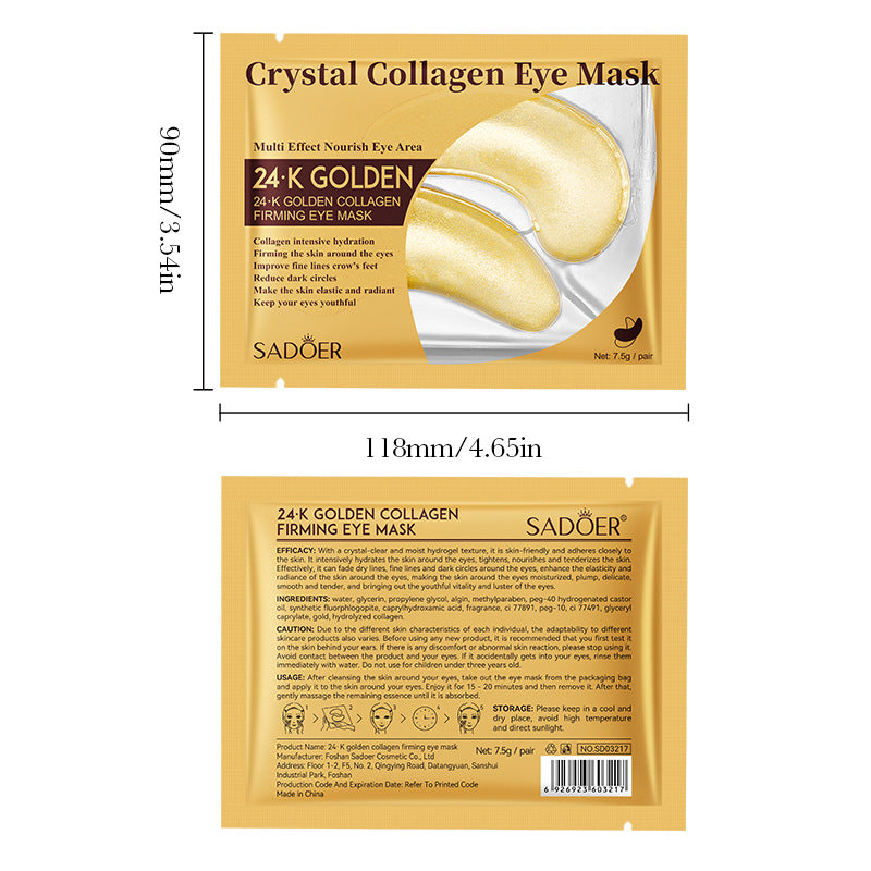 24K Gold Collagen Straffende Augenmaske 75g Feuchtigkeitsspendend und pflegend