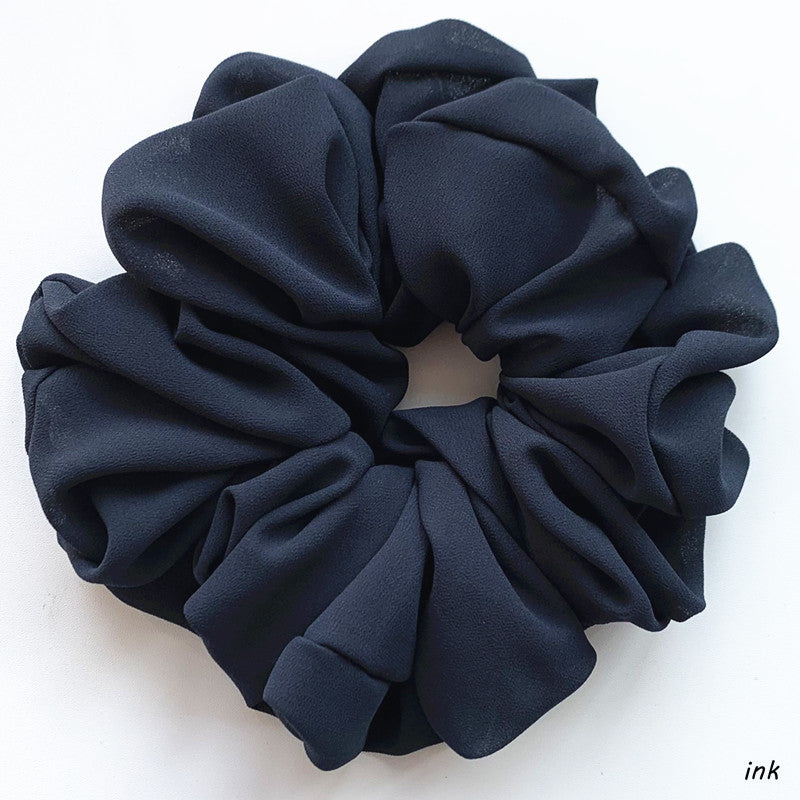 Großer Kopfstrauß aus Chiffon, Dickdarmring, Haarring