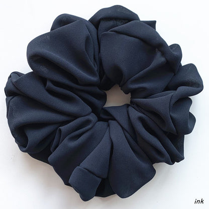 Großer Kopfstrauß aus Chiffon, Dickdarmring, Haarring