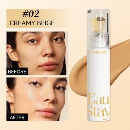 Flüssiger Concealer, langanhaltend, wasserfest, Make-up-Grundlage mit Schaber