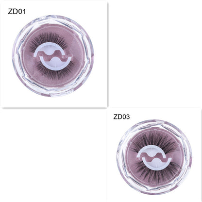 Selbstklebende, wiederverwendbare, klebstofffreie Wimpern mit natürlichem Schwung