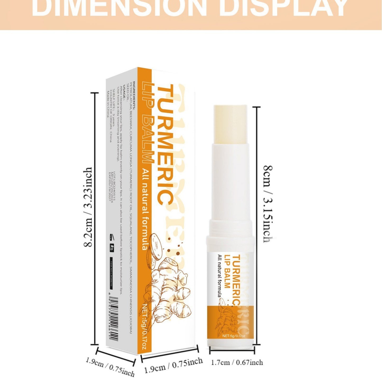 Lippenpflege zur Aufhellung dunkler Lippen: Kurkuma-Balsam