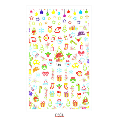 Neuer Nagelaufkleber Weihnachtsmann Aufkleber Riemen Klebstoff