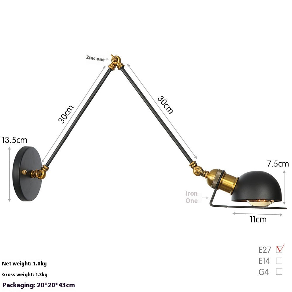 LED-Wandleuchte mit langem Arm, ideal für Arbeits- und Schlafzimmer, neben dem Bett