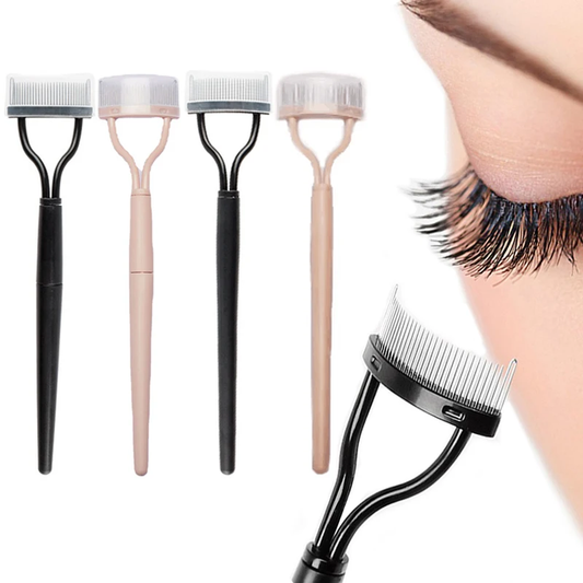 1 Stück Wimpernseparator mit Metallzähnen, faltbare Wimpernzange, Beauty-Make-up-Wimpernbürste aus Edelstahl, Kamm, Mascara-Schwung-Make-up-Werkzeug