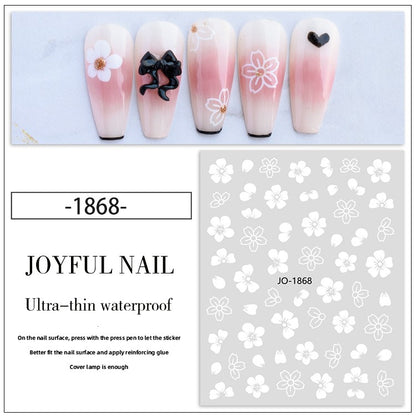 Kamelie 5D Relief Nagelsticker Stereo Ornament