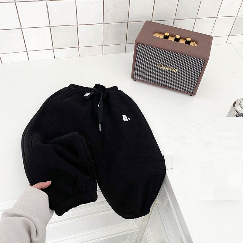 Modische Plüsch-Jogginghosen für Kinder, Jungen und Mädchen