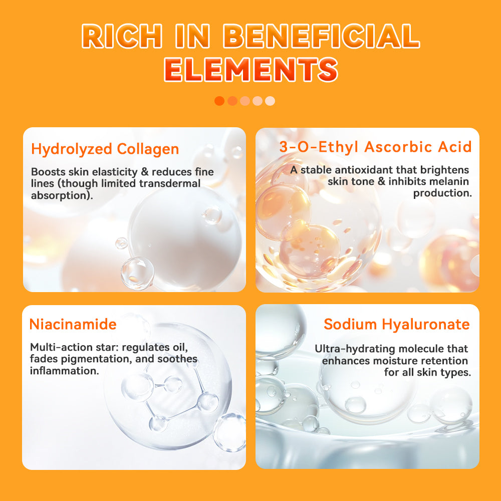 Dr.ROSEVA Private Label Natürliche Bio-Anti-Aging-Produkte VC Vitamin C Gesichtspflegecreme Serum Reinigung 5-teiliges Hautpflege-Set Hautpflege-Geschenkset