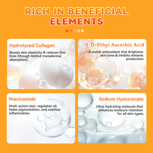 Dr.ROSEVA Private Label Natürliche Bio-Anti-Aging-Produkte VC Vitamin C Gesichtspflegecreme Serum Reinigung 5-teiliges Hautpflege-Set Hautpflege-Geschenkset