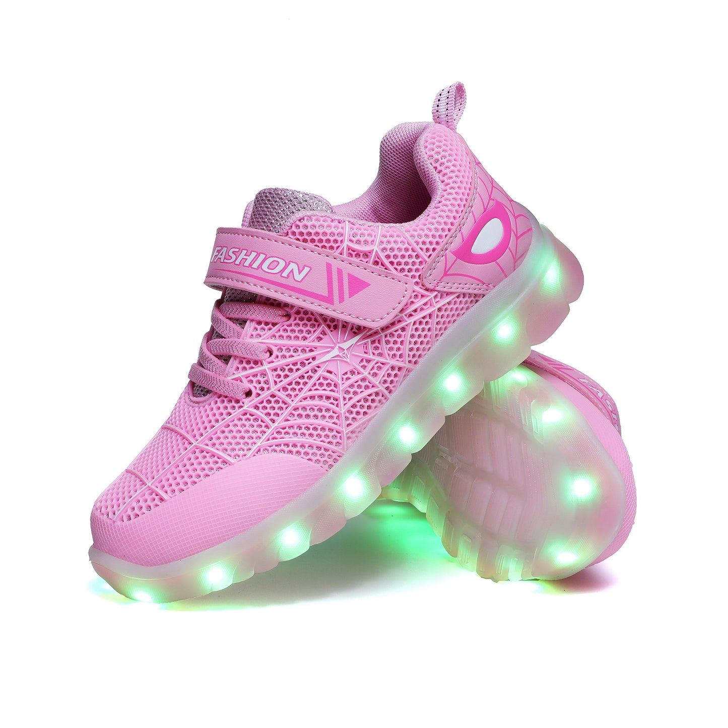LED-Leuchtschuhe für Kinder, Größe 26-37, USB-aufladbar, Klettverschluss