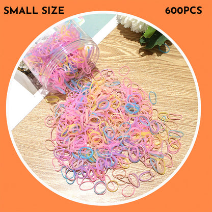 Haargummis für Babys und Kleinkinder, dünne, kleine Haargummis aus TPU, 300–600 Stück pro Packung