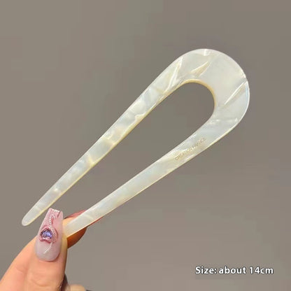 U-förmige Haarnadel, Haaraccessoires für Damen-Duttfrisuren