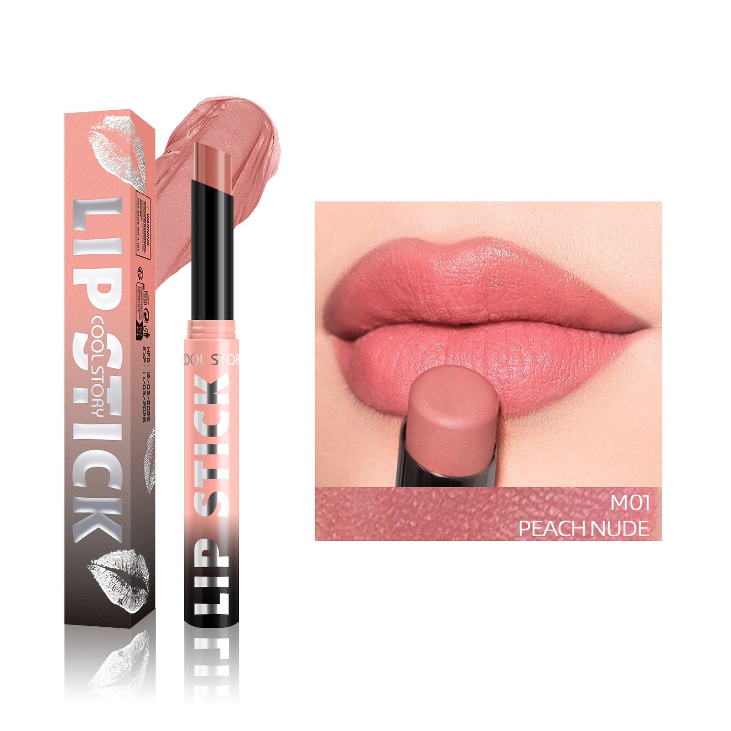 Lippenstift-Stick mit Doppelfunktion, leichter Glanz