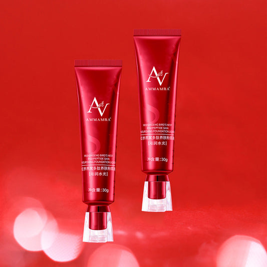 Flüssig-Foundation-Concealer mit Vogelnestmotiv – langanhaltendes Make-up