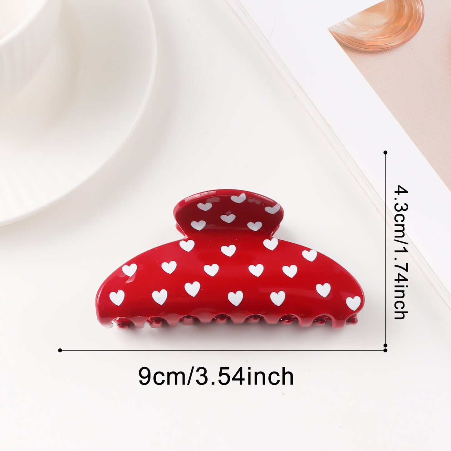 Herzförmiger, vielseitiger Haarclip mit Hai-Motiv zum Valentinstag