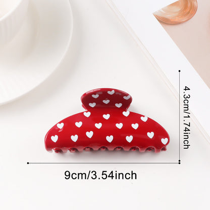 Herzförmiger, vielseitiger Haarclip mit Hai-Motiv zum Valentinstag