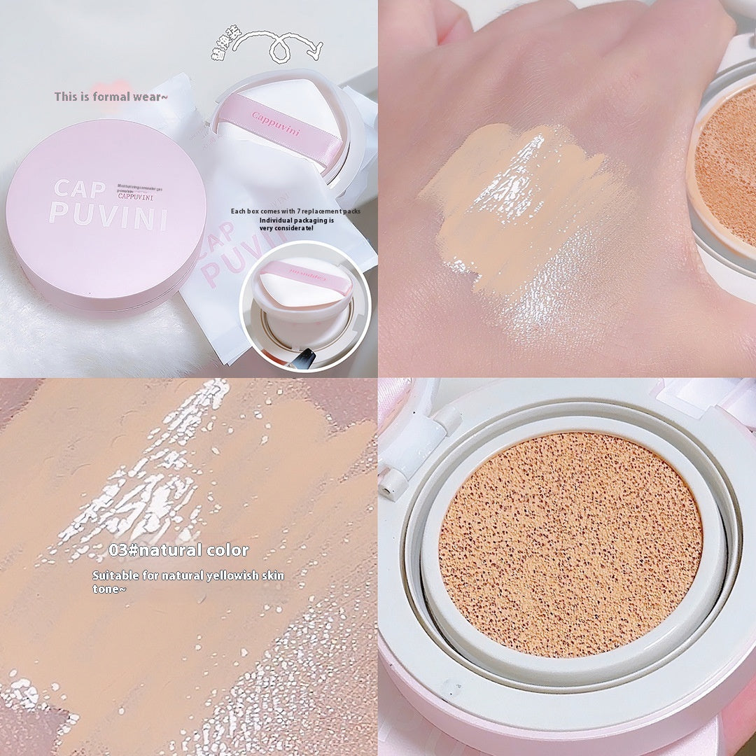 Cappuvini Feuchtigkeitsspendender Concealer, Air Cushion Concealer, mattes Nude-Make-up, mädchenhafter Stil, Studentinnen-Haushaltswaren