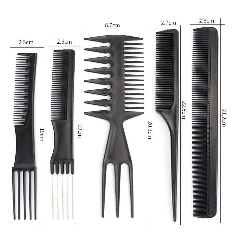 10-piece Set Hairdressing Comb Suit Barber Shop Styling Comb Makeup Comb For Hair Salon