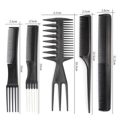 10-piece Set Hairdressing Comb Suit Barber Shop Styling Comb Makeup Comb For Hair Salon