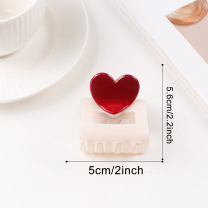 Herzförmiger, vielseitiger Haarclip mit Hai-Motiv zum Valentinstag