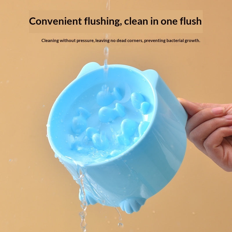 Minimalistischer, einfarbiger Futternapf mit Anti-Erstickungsgefahr und Futterverlangsamungsfunktion