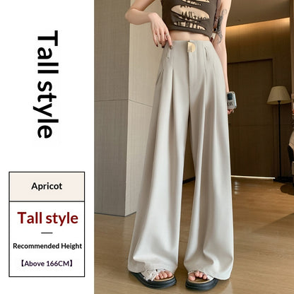 Women's Wide-leg Pants High-waisted Draped Loose Slim-fit Casual Straight