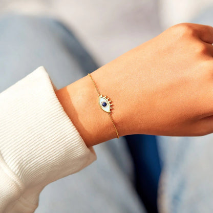 Armband mit Teufelsauge und tropfender Emailleglasur