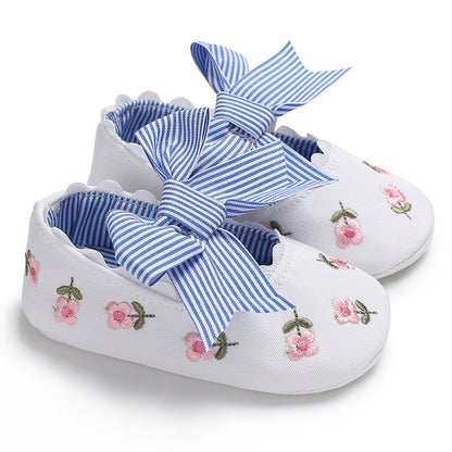 Schleifen-Babyschuhe für Mädchen und Kleinkinder, rutschfeste Schuhe 
