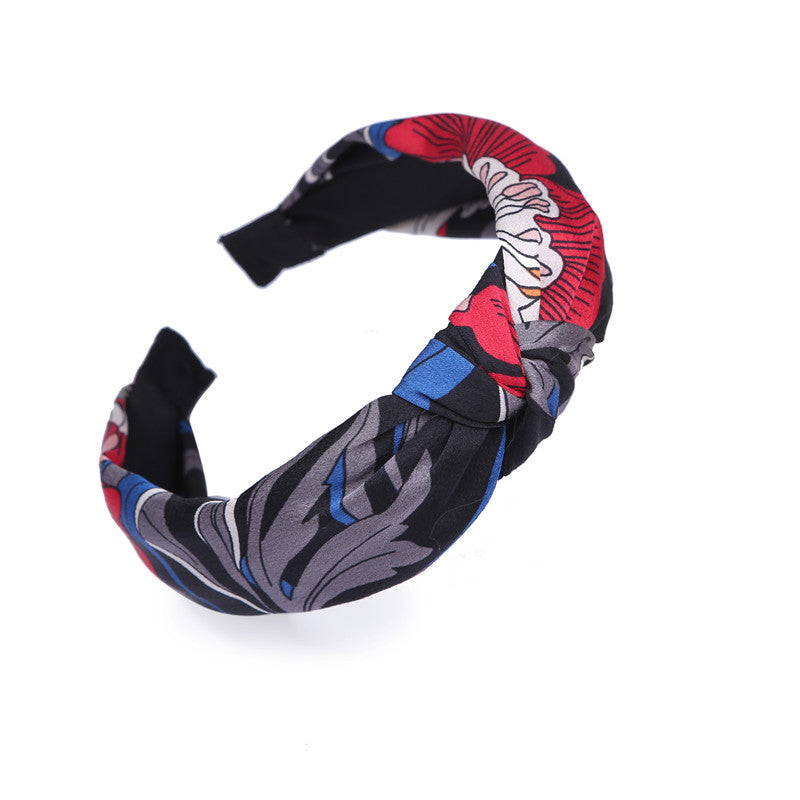 Simple Wide-Sided Knotted Face Wash Headband