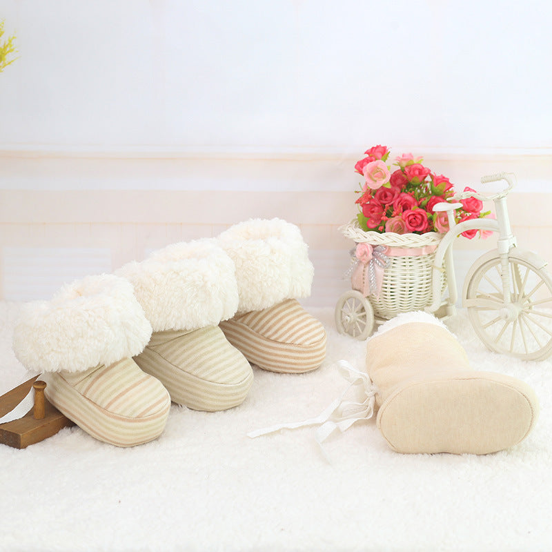 Neue Babyschuhe, weiche Sohle, ideal für Neugeborene, Kleinkinder im Winter, warm haltend, bedruckte Lauflernschuhe für Babys und Kinder 