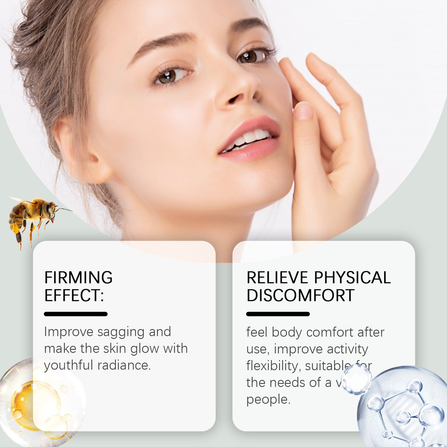 Feuchtigkeitslotion für das Gesicht, für empfindliche und milde Haut