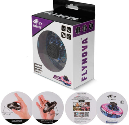 Mini-Fingertip-Gyro, interaktives Dekompressionsspielzeug, Drohne mit LED-Beleuchtung, UFO-förmiger fliegender Hubschrauber, Spinner-Spielzeug für Kinder