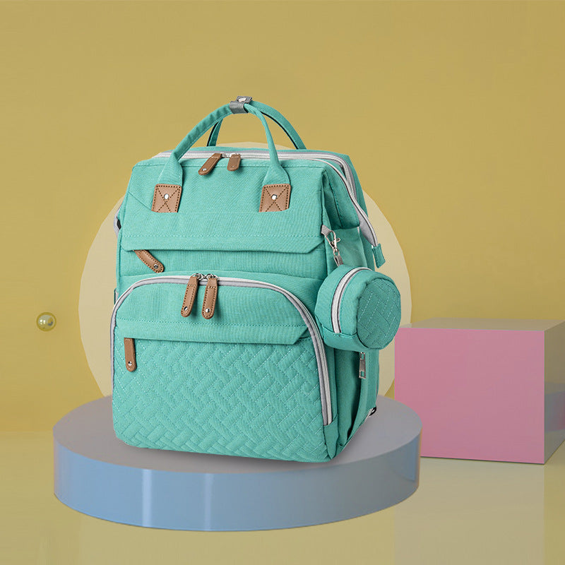 Neuer Mama-Rucksack, der am Kinderwagen befestigt werden kann, Babytasche, faltbare Babybetttasche