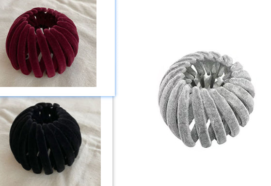 Velvet Bird's Nest Hairpin Lazy Hair Band For Bun Haircut Hair Band Girl's High Ponytail Barrettes