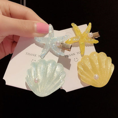 Ocean Shell Starfish Barrettes