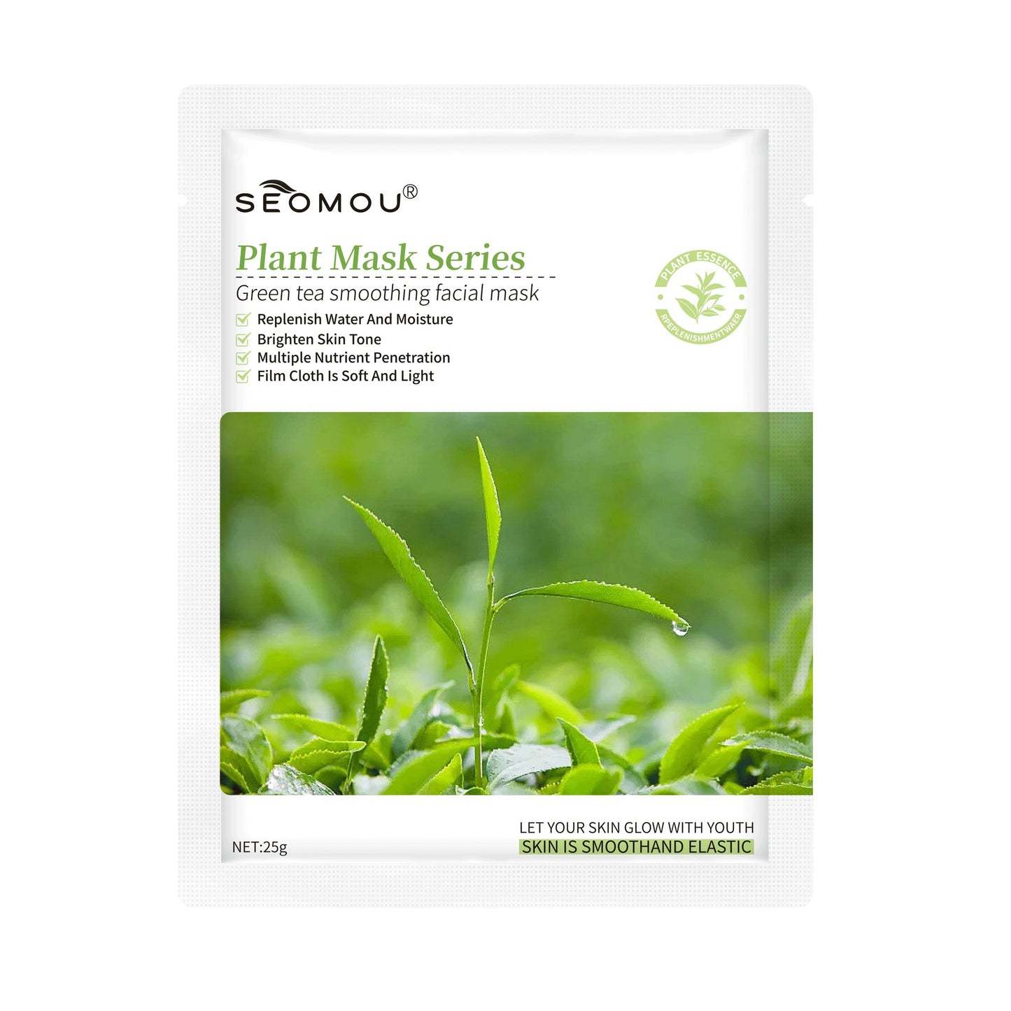 Feuchtigkeitsspendende und nährende Gesichtsmaske mit Pflanzen- und Fruchtextrakten