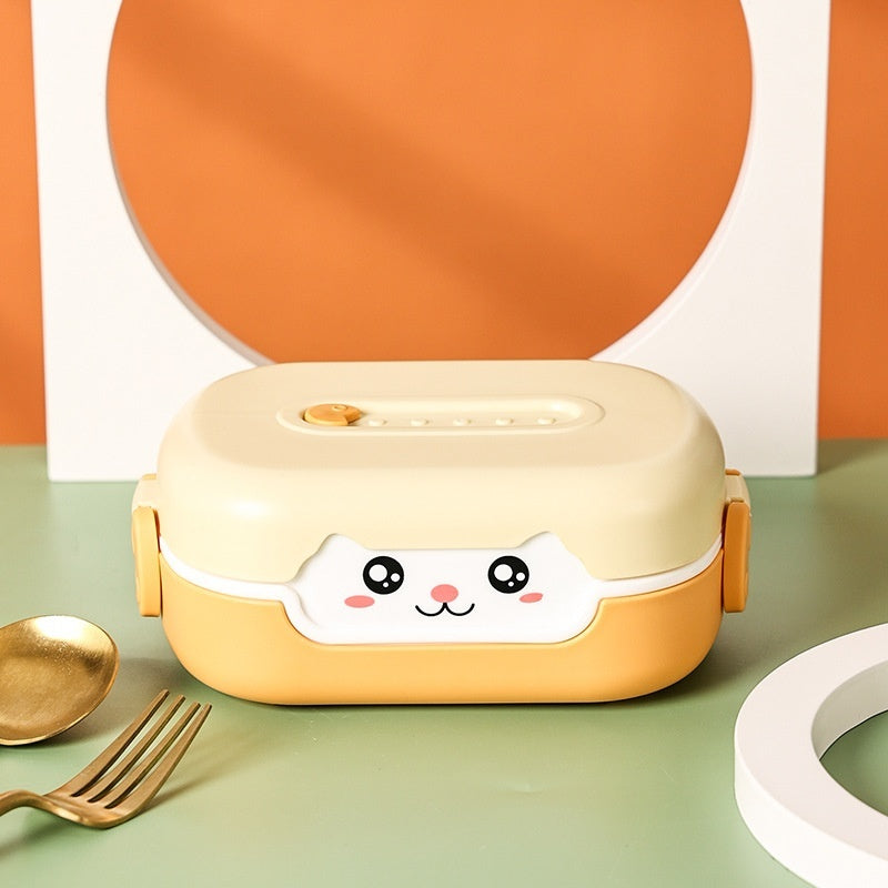 Children Student Portable Divided Lunch Box