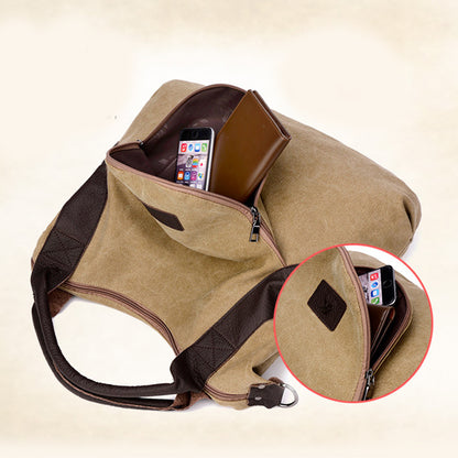 Handtaschen Damen Minimalistische Retro Schulter-Crossbody-Tasche Vintage Canvas