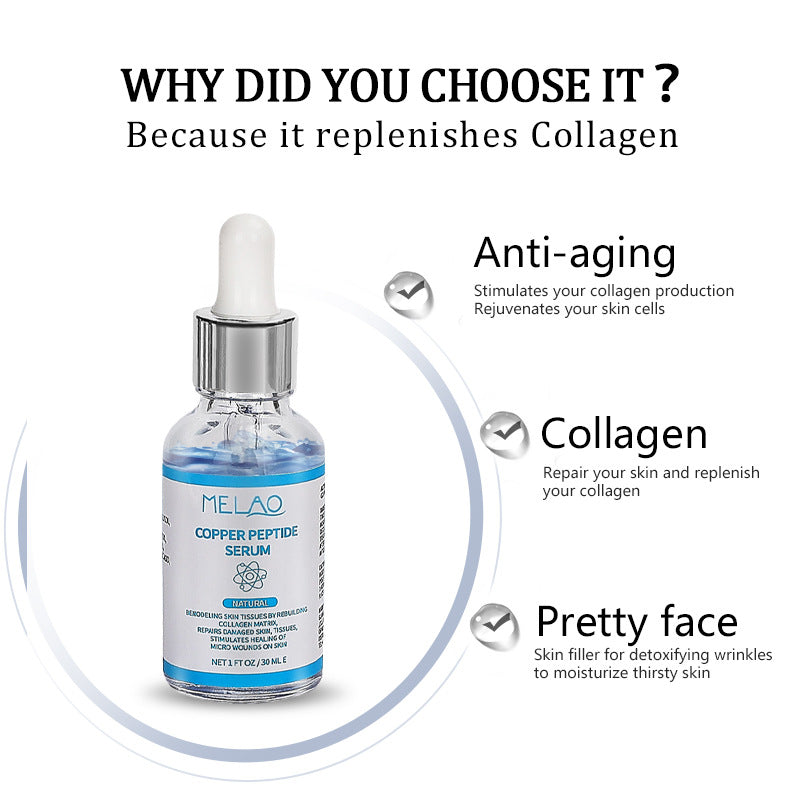 Feuchtigkeitsspendendes Serum mit blauem Kupferpeptid