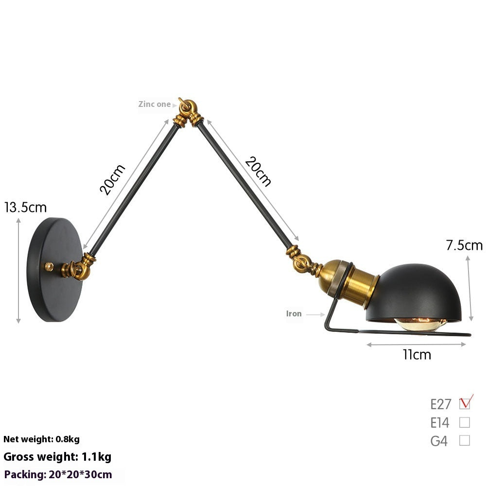 LED-Wandleuchte mit langem Arm, ideal für Arbeits- und Schlafzimmer, neben dem Bett