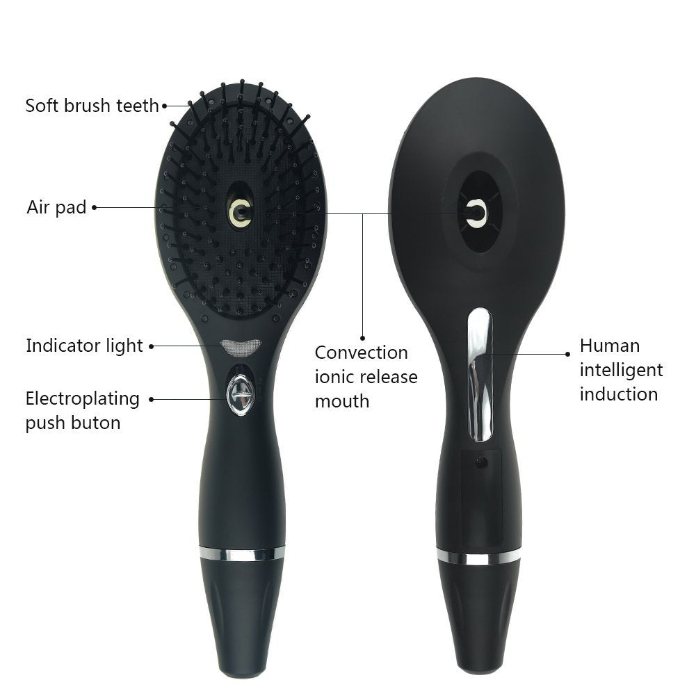 USB-wiederaufladbarer LED-Haarkamm mit roten Negativ-Ionen für Friseursalons